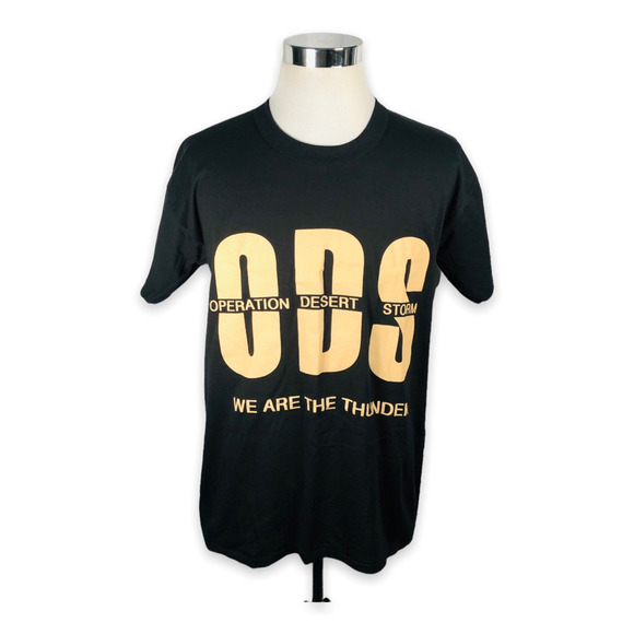 Vintage Operation Desert Storm Graphic T-Shirt Mens XL We Are Thunder USA Black - Picture 1 of 8